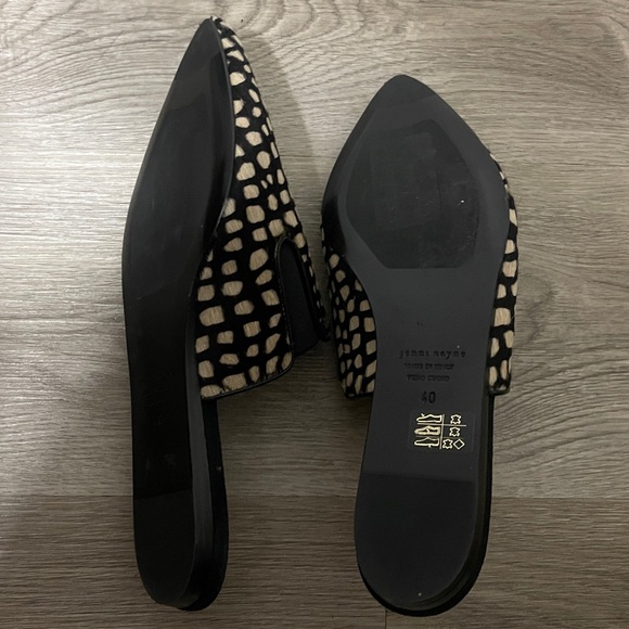 Jenni Kayne Pony Hair Mule in a black and honey giraffe or cheetah print 40 - Picture 7 of 7